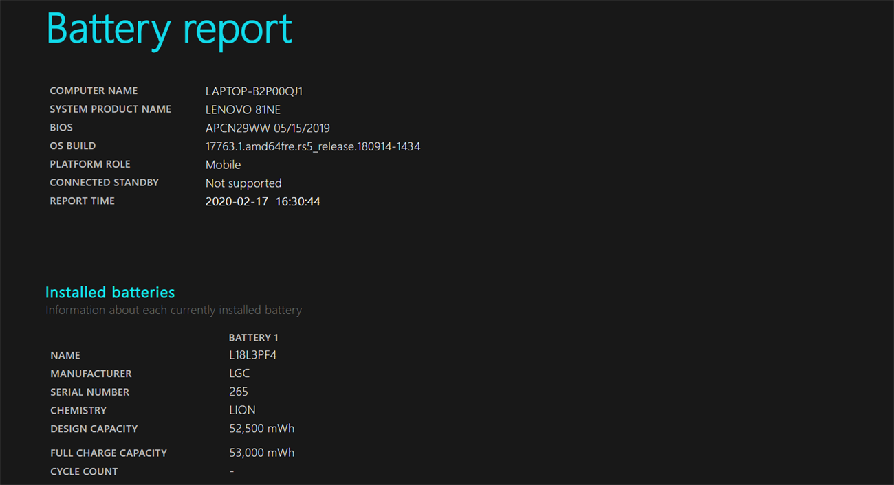 Cách kiểm tra pin laptop